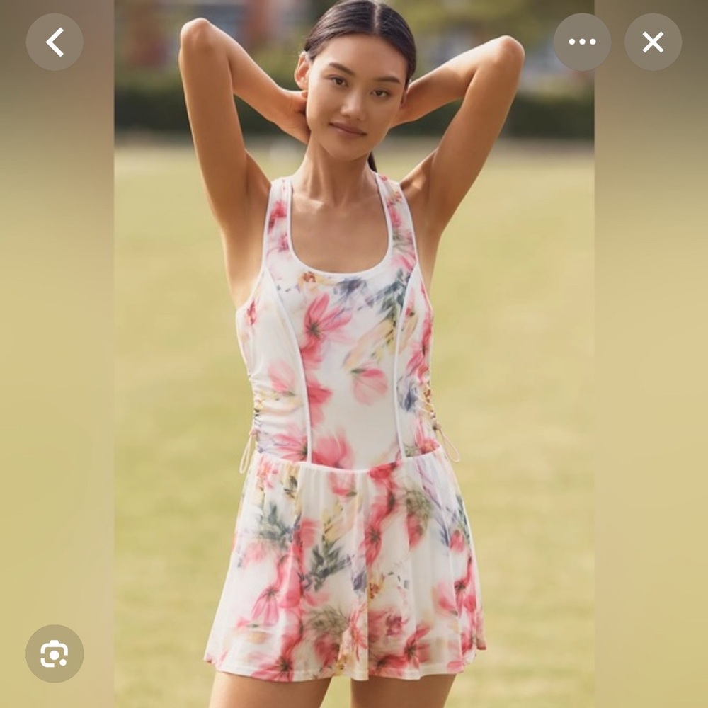 Anthropologie Floral Athletic Romper
